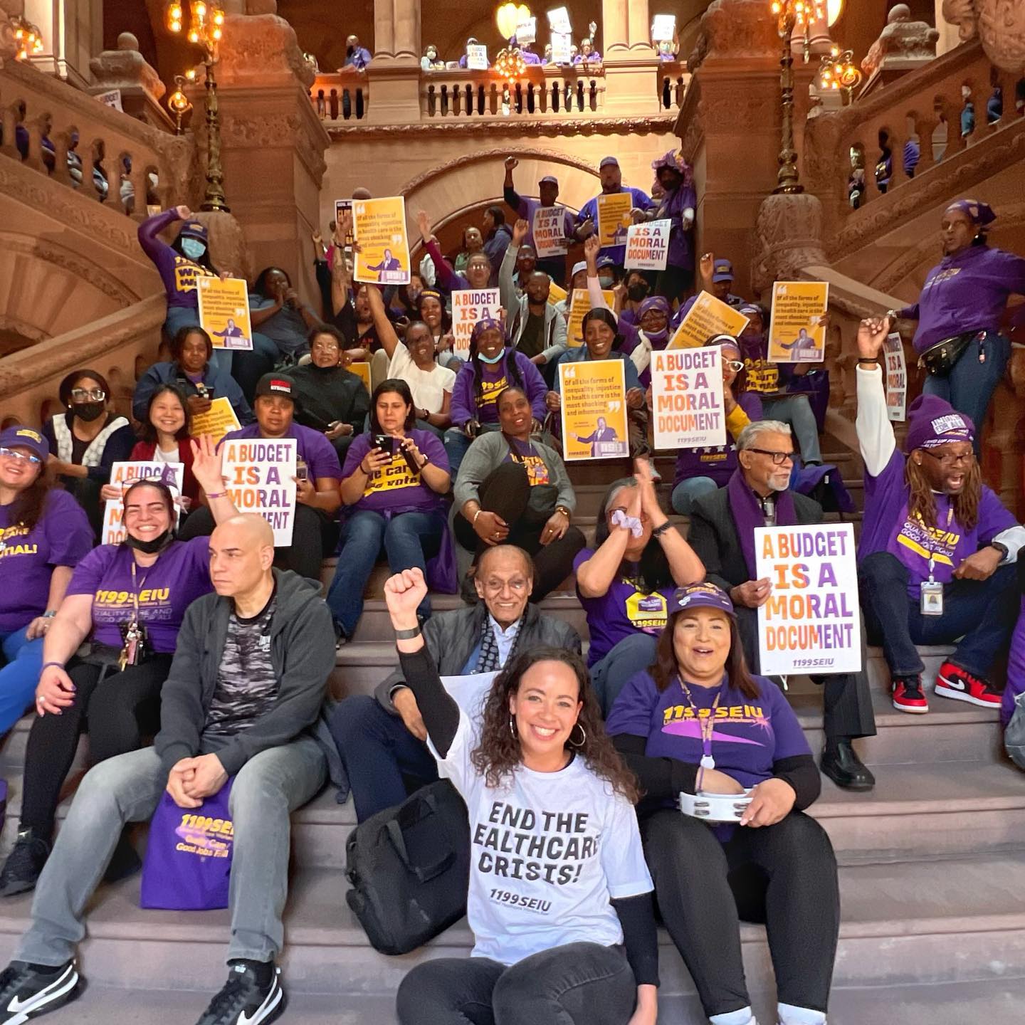 1199 SEIU Members & Faith Leaders Rally In Albany At The State Capitol ‘To Call For Health Care Investments’ In The State Budget, All Involved ‘Want New York Governor Hochul To Reverse Proposed Cuts & Invest In Health Care Equity’