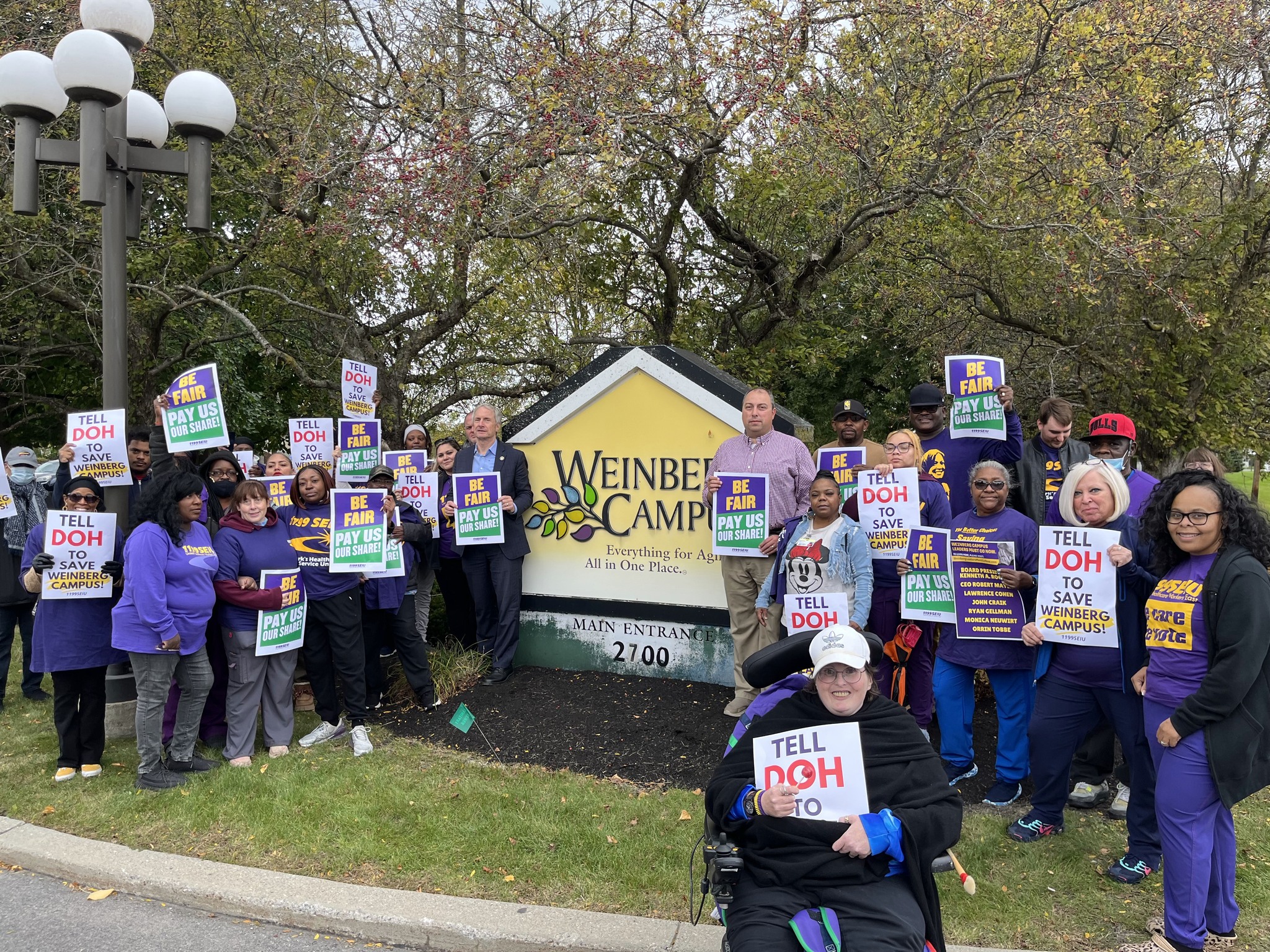 ‘Growing Concern Over Unpaid Wage Increases, Lack Of Retro Pay & Unpaid Benefits Sends’ Weinberg Campus Workers To The Picket Line ‘Demanding’ The NYS Department Of Health ‘Provide Funds To Assist With Transfer To Schofield Residence’