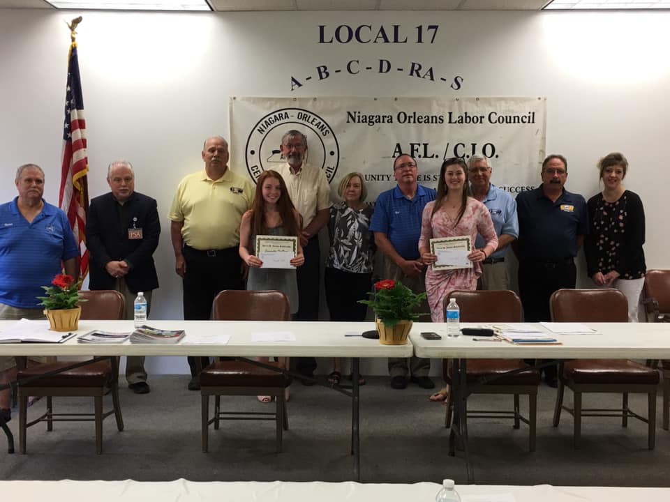 The Niagara-Orleans AFL-CIO Labor Council’s 36th Annual Harry S. Jordan Scholarships: Students Tell Labor Leaders ‘Why Today’s Unions Are Relevant,’ Including One Who Recounted Attending A Rally With Her Father At The Age Of Eight