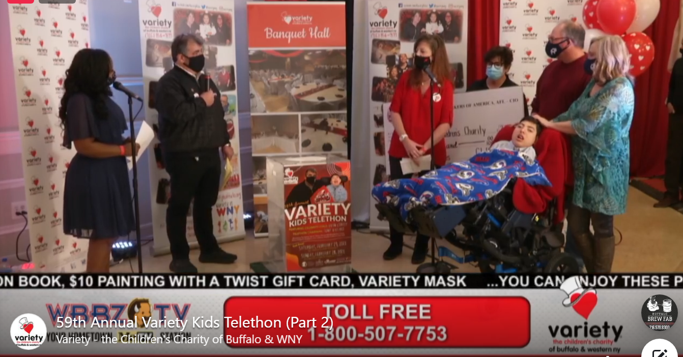 The WNY Labor Movement ‘Donates More Than’ $33,000 To The 2021 Variety Club Kids Telethon - Variety Chairman/Teamsters Rep Tony Vaccaro Says He “Couldn’t Be Happier Or More Proud To Be Associated” With Organized Labor