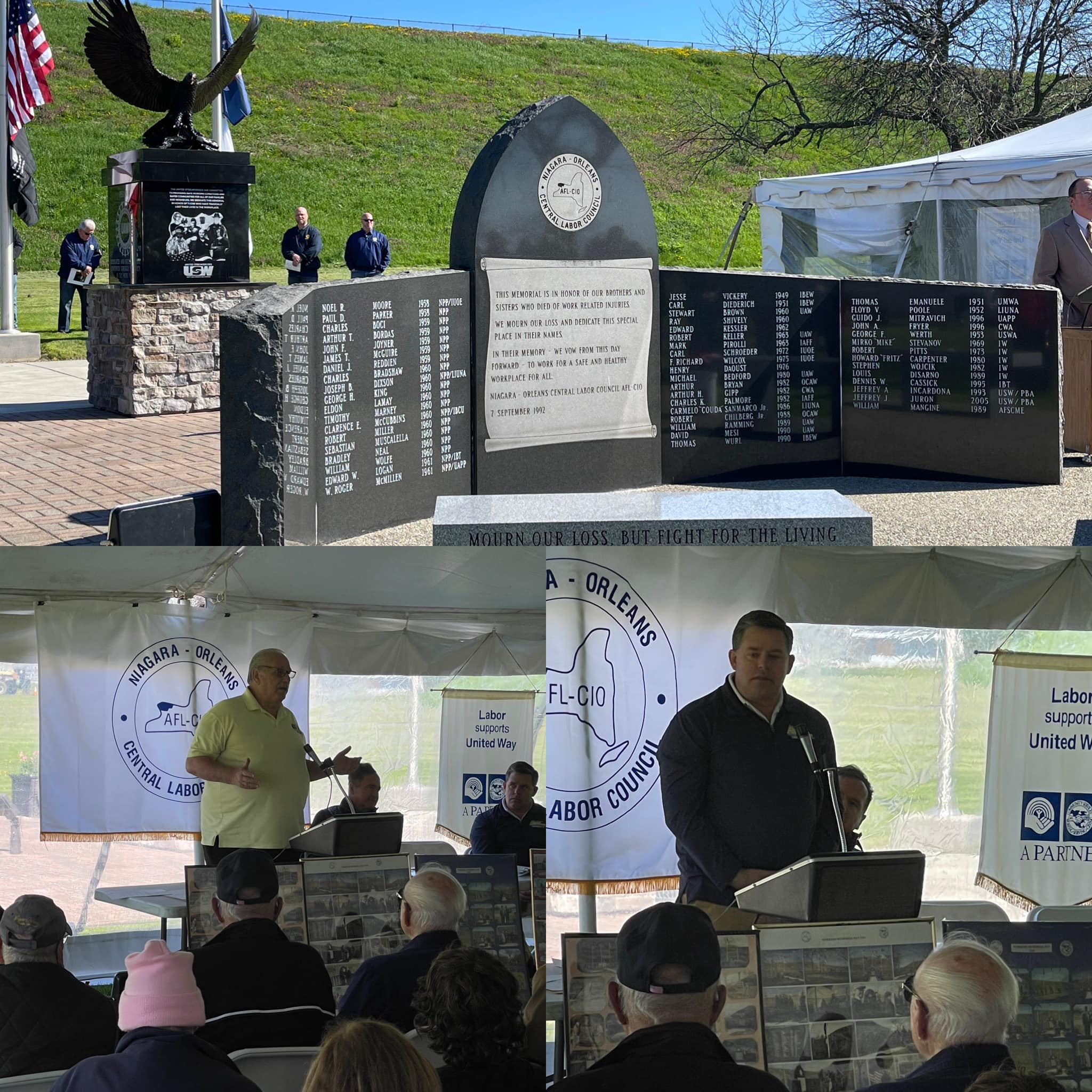 The Niagara-Orleans AFL-CIO Labor Council’s 2023 Workers Memorial Observation: USW Leaders ‘Deliver Powerful Message’ To Elected Leaders - “Stand With Labor” To Pass New Safety Legislation & ‘Impose Stiffer Penalties On Bosses Who Don’t Comply’