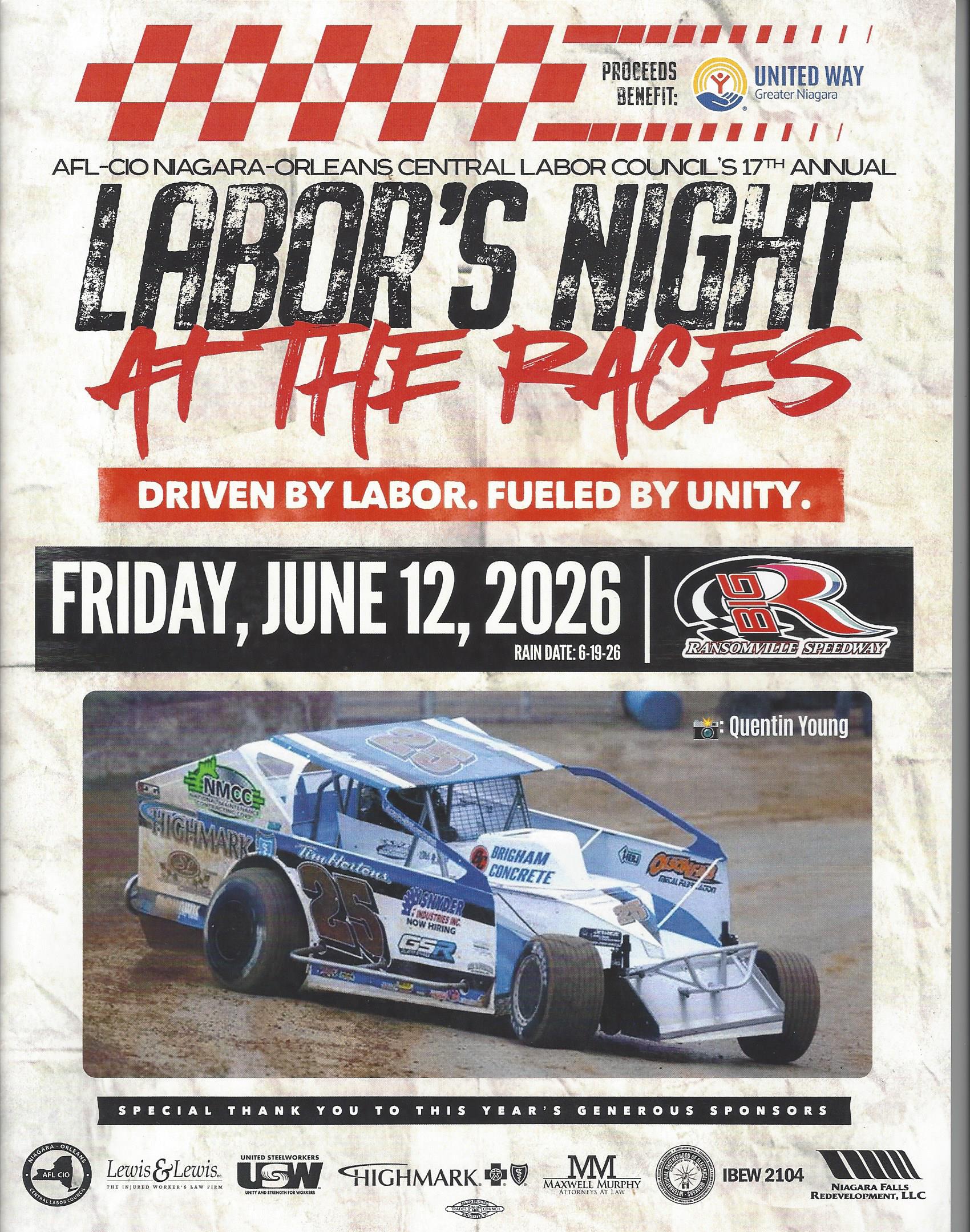 The Niagara-Orleans AFL-CIO Labor Council’s 2026 ‘Labor’s Night At The Races’ Fundraiser To Support The United Way Of Greater Niagara ‘Tallies Nearly $24,000’