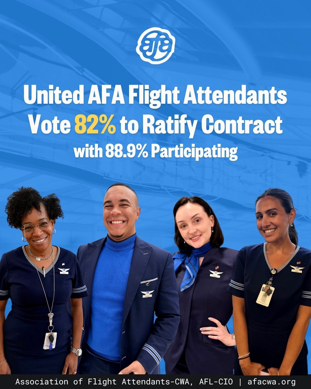 AFA-Represented United Flight Attendants Ratify New Contract That Features A 31% Average Wage Increase For Nearly 30,000 Flight Attendants