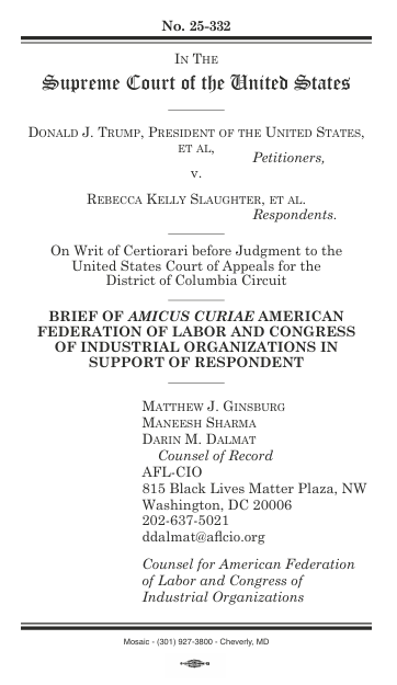 The National AFL-CIO Calls On The Supreme Court To Protect Workers’ Legal Rights & Uphold The Independence Of Federal Agencies
