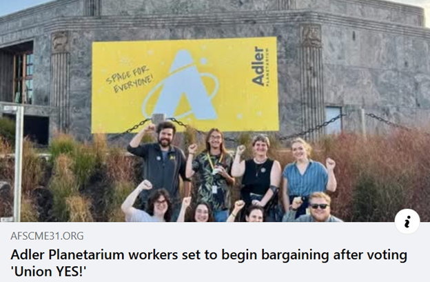 In Chicago, Adler Planetarium Staff Vote To ‘Go Union,’ Join AFSCME