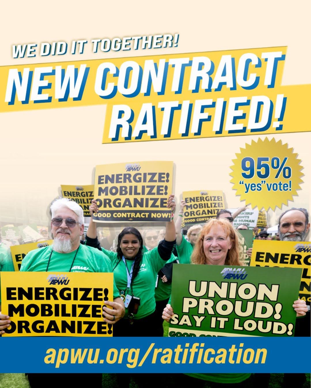 Third Postal Union Ratifies New Labor Contract - APWU Members Approve 2024-2027 National Agreement At The USPS With 95% ‘Voting Yes’ To New Deal