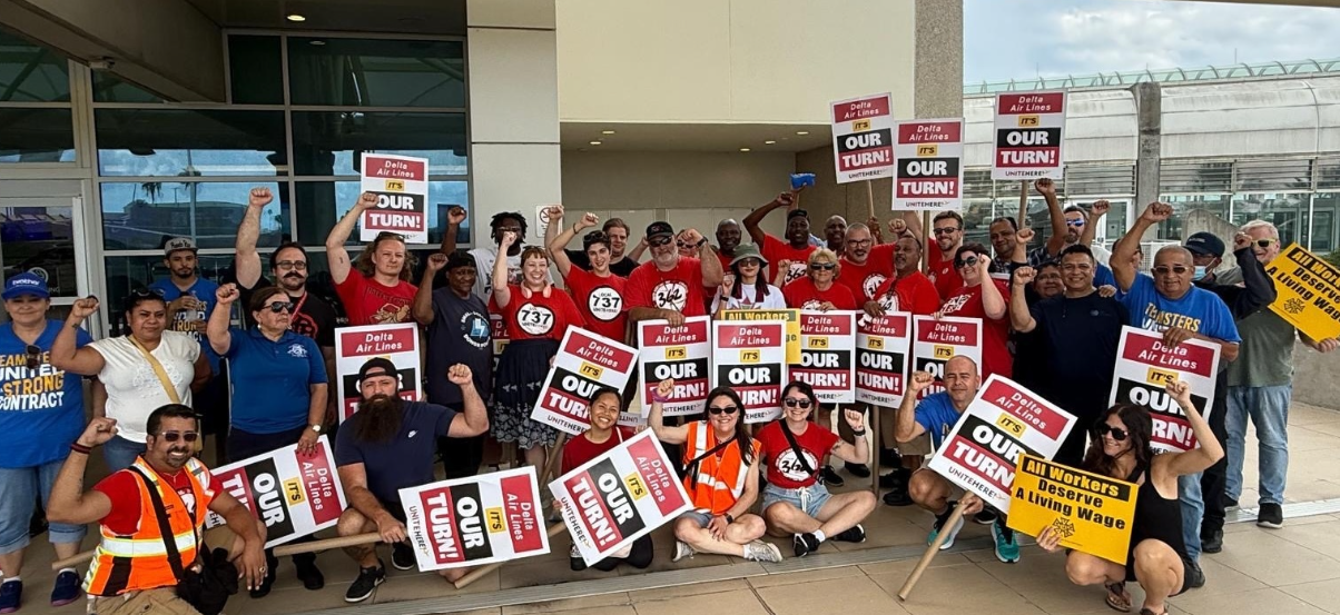 “It’s Our Turn!” - Hundreds Of Airline Catering Workers Picket Major Airlines At Airports Across The Nation