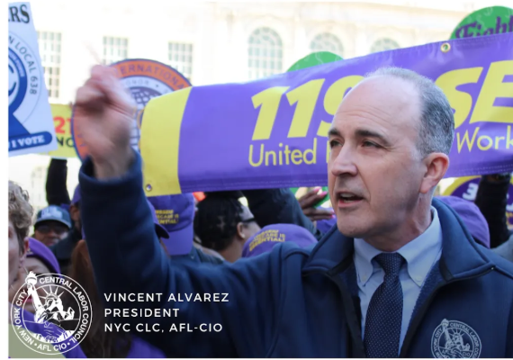 Vincent Alvarez To Step Down As New York City AFL-CIO Central Labor Council President ‘After More Than A Decade Of Transformational Leadership’