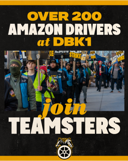Amazon Workers Employed At DBK1 In Queens ‘Become The Latest Amazon Workers To Join The Teamsters’ - Organizing At Amazon ‘Grows As New York Teamsters Demand Hearing On Delivery Protection Act’
