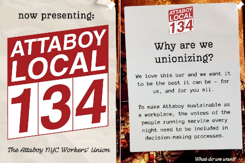 Workers Unionize At Top New York City Cocktail Bar – Employees At Attaboy ‘Hope’ To Succeed Where Other High-End Hospitality Drives Have Failed’