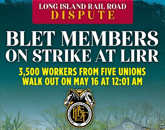 Five Unions Strike The Long Island Railroad After Contract Negotiations On A New Contract ‘Fail By Deadline, Causing The First Strike At The Carrier In 32 Years’