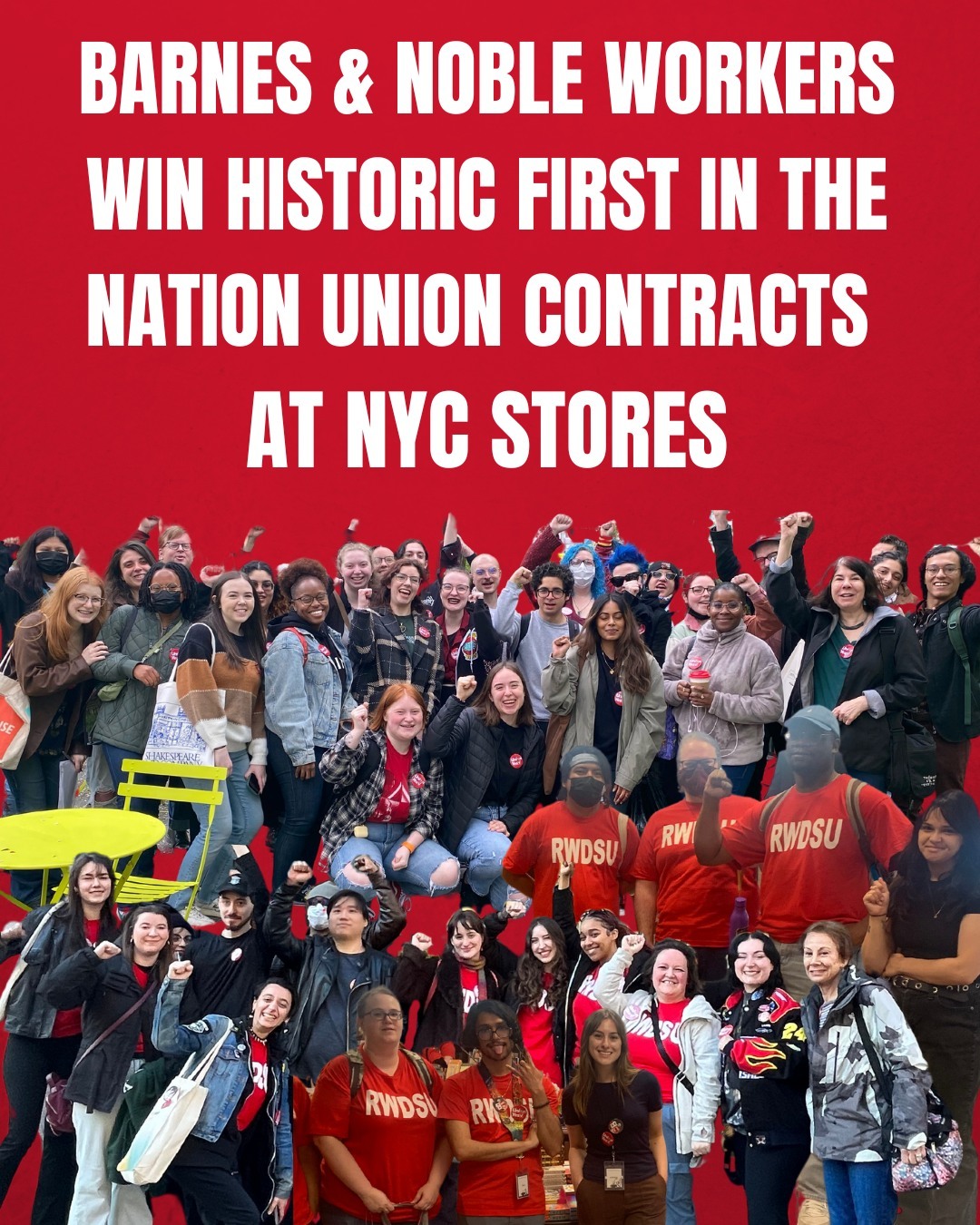 Retail, Wholesale And Department Store Union-Represented Barnes & Noble Workers ‘Win Historic First In The Nation Union Contracts At Three New York City Stores’