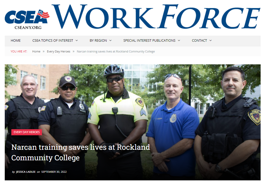 ‘Being Well-Trained Pays Off’ - Civil Service Employees Association Members Trained In Administering Narcan Saves Lives At Rockland Community College