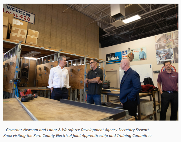 Governor Newsom ‘Supports Nearly 700,000 Earn & Learn Opportunities, Announces 49,000 New Apprenticeships For Californians’ 
