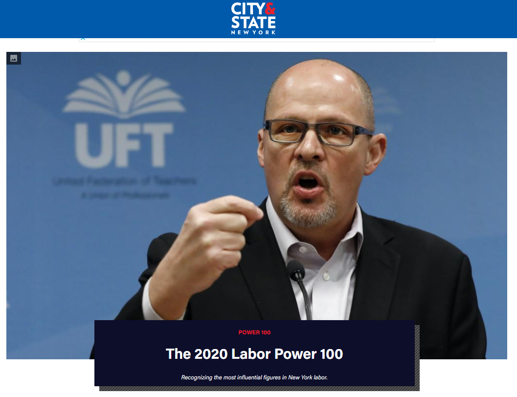 Buffalo Teachers Federation President Phil Rumore Makes City & State’s 2020 Labor Power List, Which Recognizes ‘The 100 Most Influential Labor Figures Across New York State’
