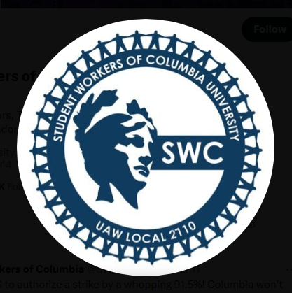 Columbia-United Auto Workers-Represented University Student Workers ‘Overwhelmingly Approve Potential’ Strike