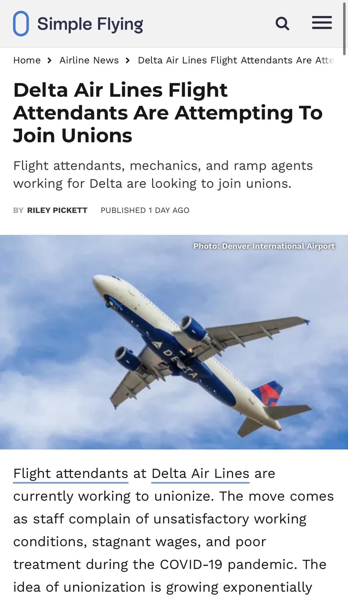 Delta Air Lines’ Flight Attendants Are Attempting To Unionize
