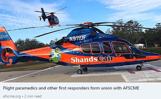 Flight Paramedics & Other First Responders ‘Go Union’ With AFSCME