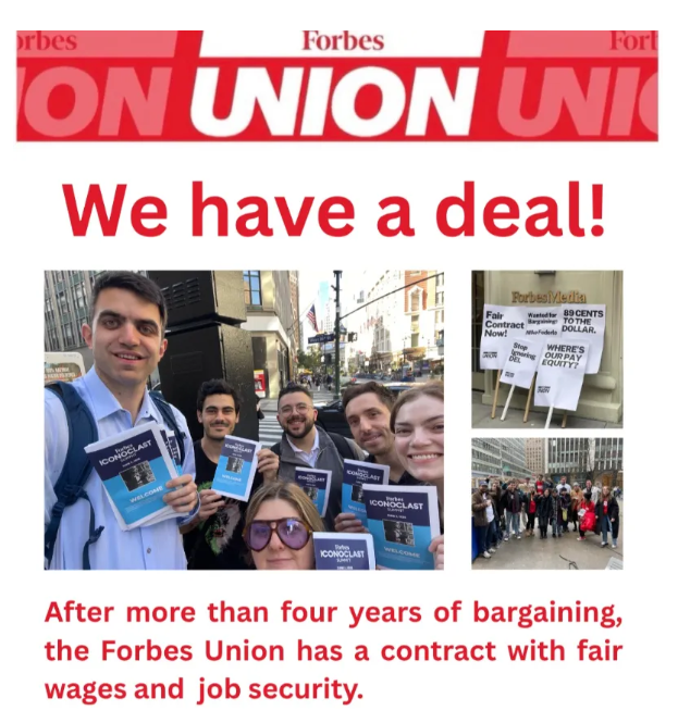 NYGuild-Represented Forbes Journalists Win Their ‘First’ Contract
