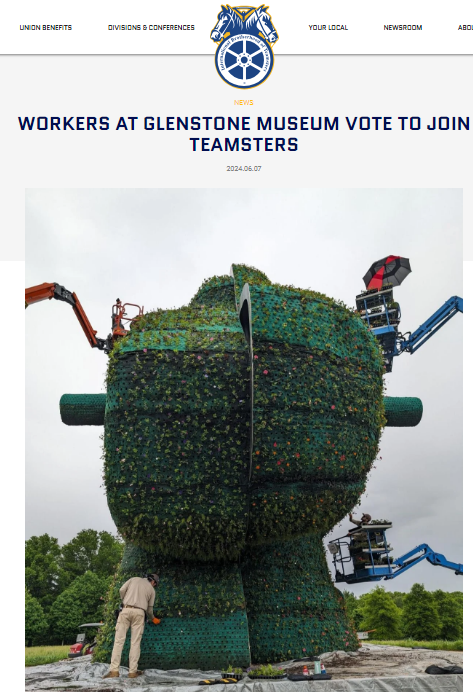 Workers At The Glenstone Museum In Maryland ‘Go Union,’ Join Teamsters
