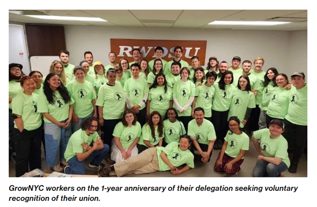 GrowNYC Workers Across 60-Plus Greenmarket & Farmstand Sites, Its Teaching Garden, Warehouse, & HQ ‘Win Historic 1st Union Contract’