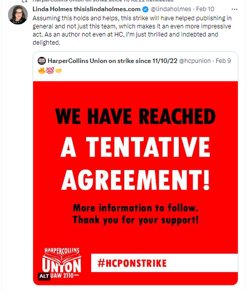 HarperCollins Union Workers On Strike Since November 10th Reach Tentative Agreement 