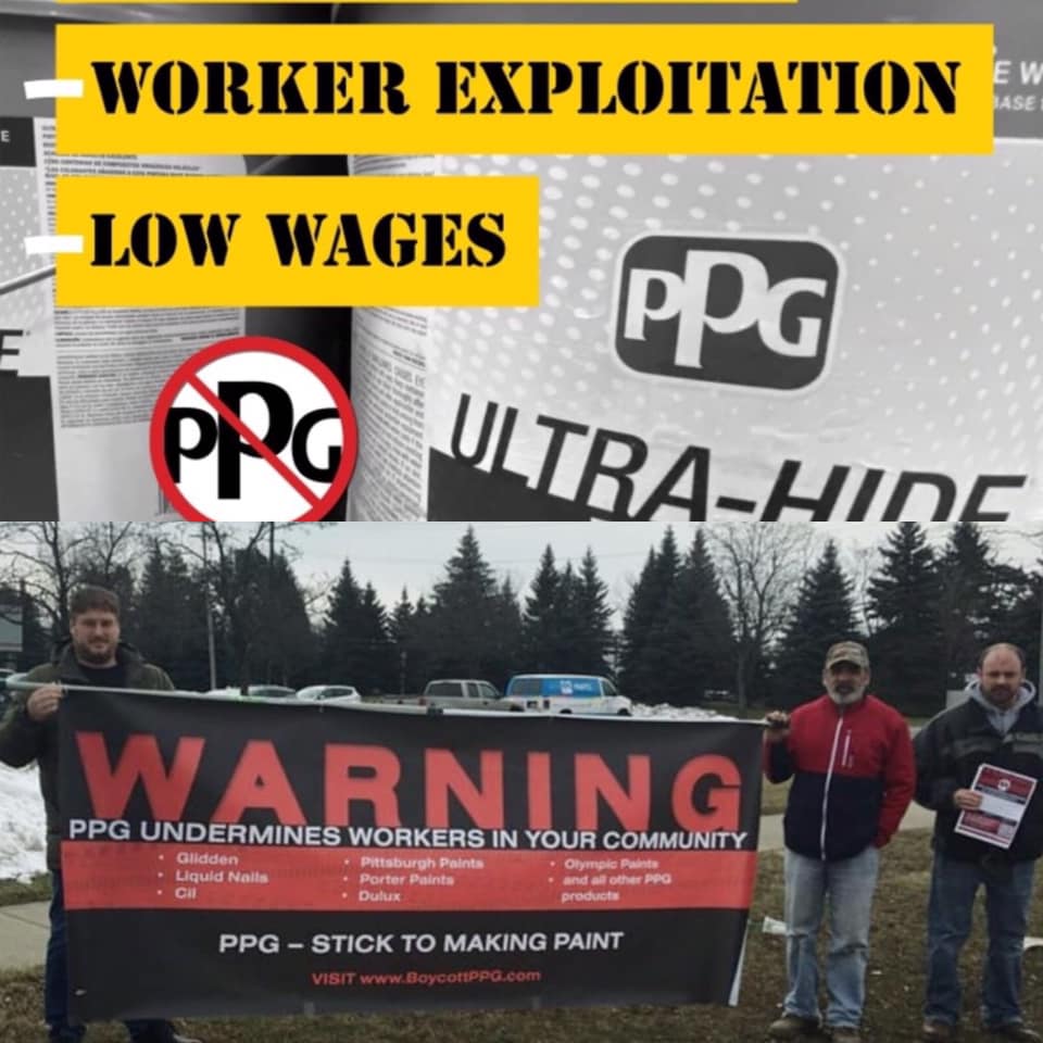 The International Union Of Painters & Allied Trades Calls For National Boycott Of Pittsburgh Plate Glass, The Second-Largest Paint Manufacturer In North America, Over Concerns Of Worker Exploitation