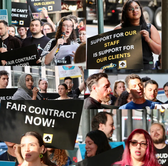 Joined By Their Labor Movement Allies, Union-Represented International Rescue Committee Workers Rally In New York City To ‘Demand A First’ Contract