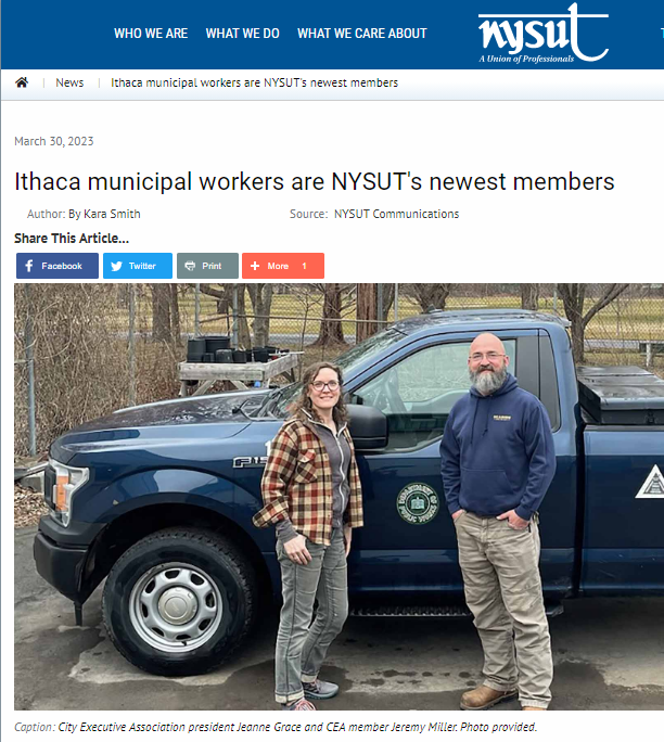 Ithaca Municipal Workers ‘Go Union,’ Join NYSUT