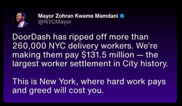 DoorDash ‘Agrees To $131 Million Settlement’ With New York City ‘Over Wage Theft Claims’