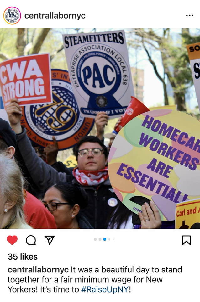 State Attorney General Letitia James Rallies With Several Unions - Including The CWA & SEIU - Who All Call On Governor Hochul & State Legislators To Boost New York’s Minimum Wage In The New Budget