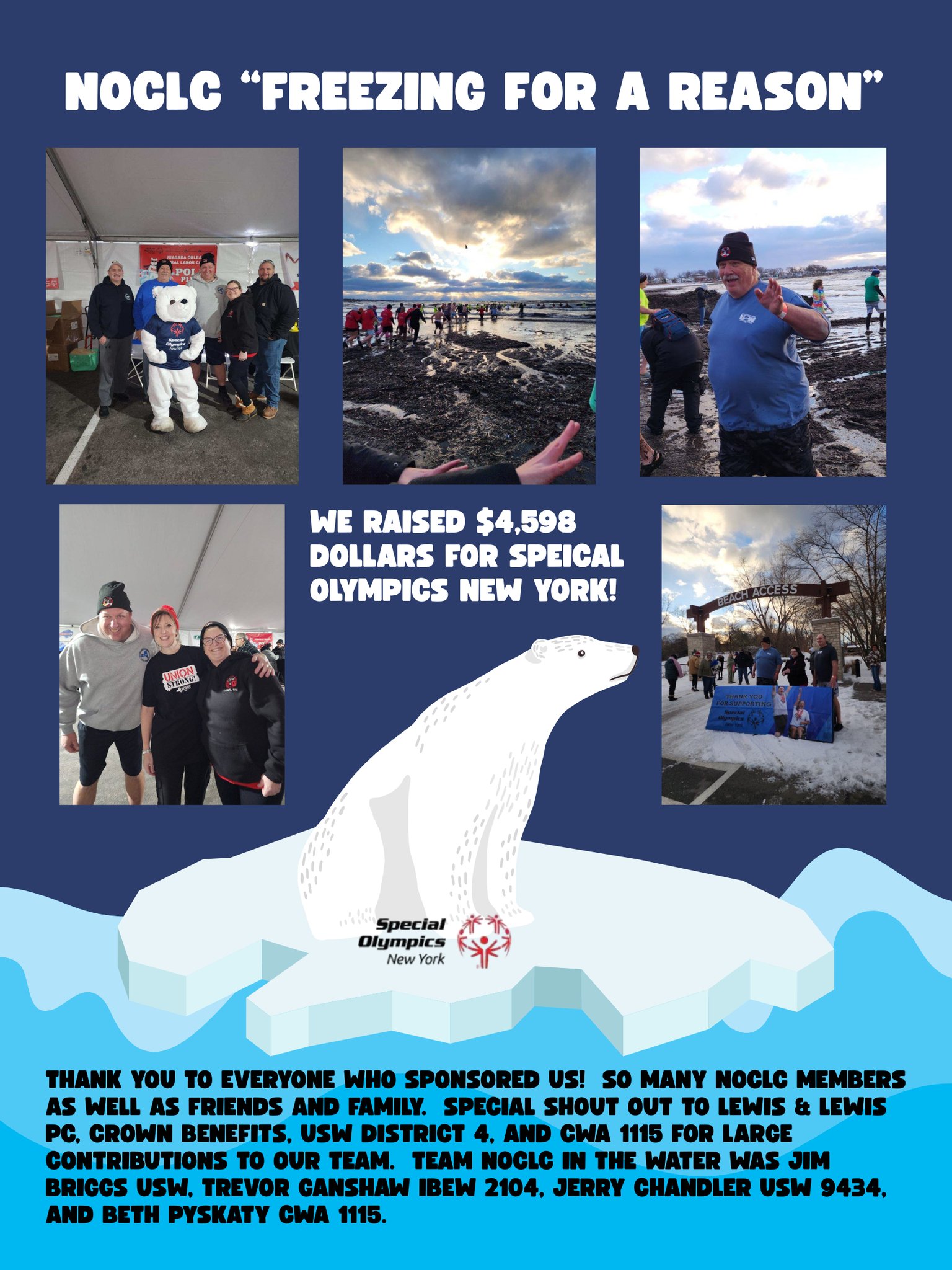 ‘Freezing For A Reason’ - WNY Labor Raises $21,500 To Benefit Special Olympics As Area Union Leaders & Members ‘Plunge Into The Cold Waters Of Lake Erie’ To Help Athletes With Intellectual Disabilities ‘Shine On And Off The Playing Field’
