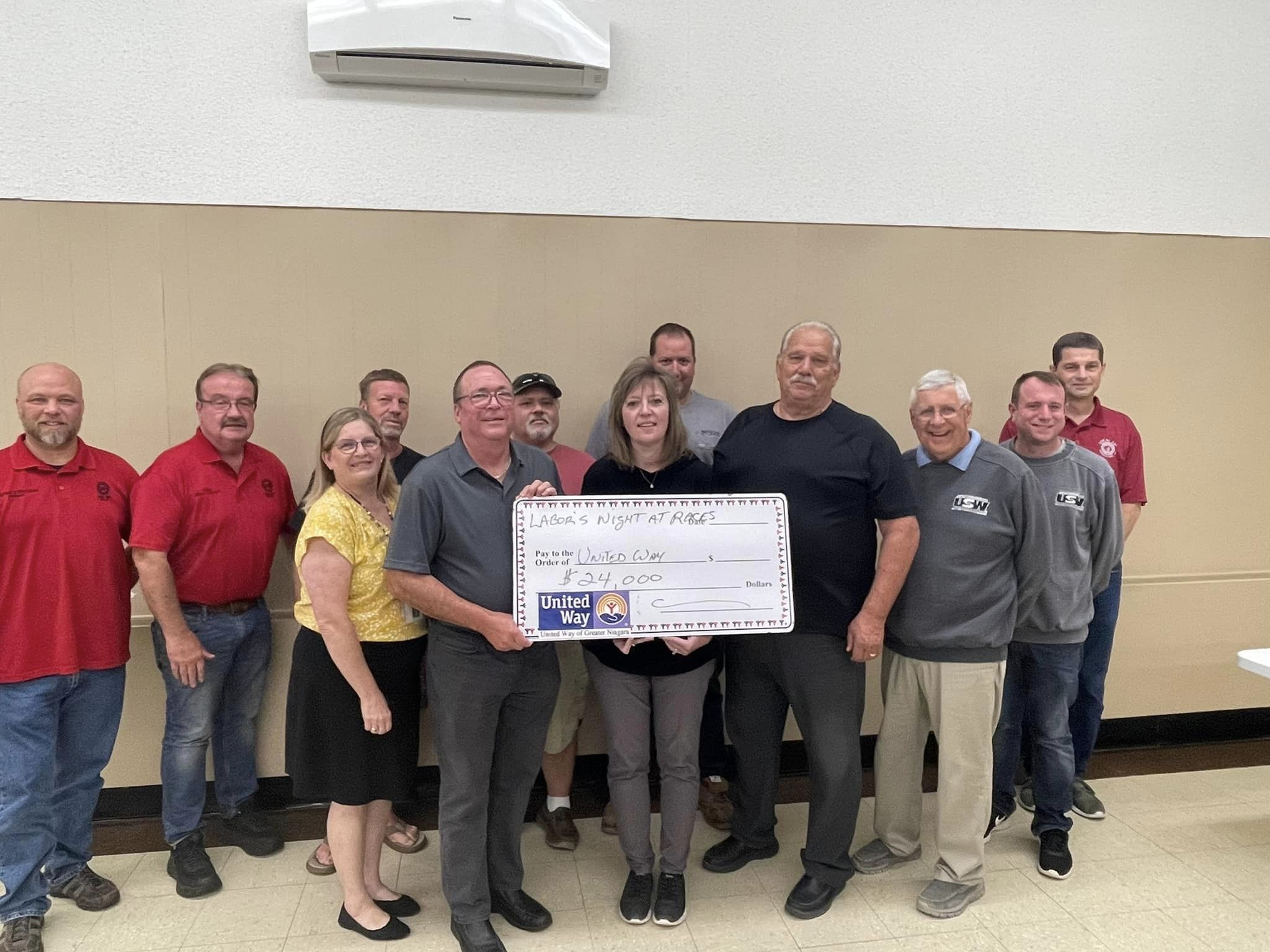Labor Gets The United Way Of Greater Niagara’s Annual Fundraising Campaign Off To A Rousing Start With Combined $49,000 Donation From IBEW Local 237/NECA & Labor’s Night @ The Races - USW Local 9434’s Scott Jones Honored With Quarantello Award