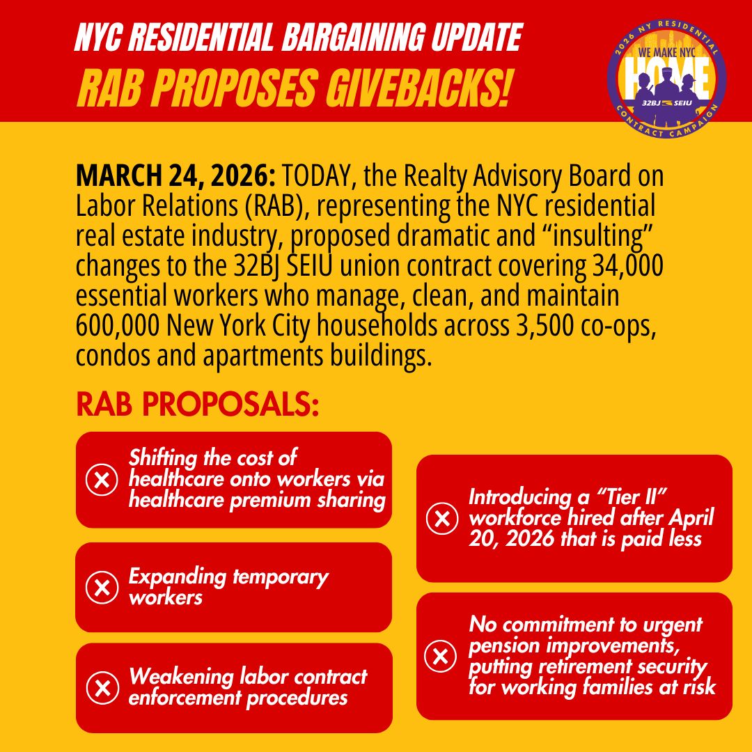 New York City ‘Faces Possible Strike by 34,000 Doormen & Building Workers’ - Union Calls Realty Advisory Board’s Contract Proposal ‘Insulting’