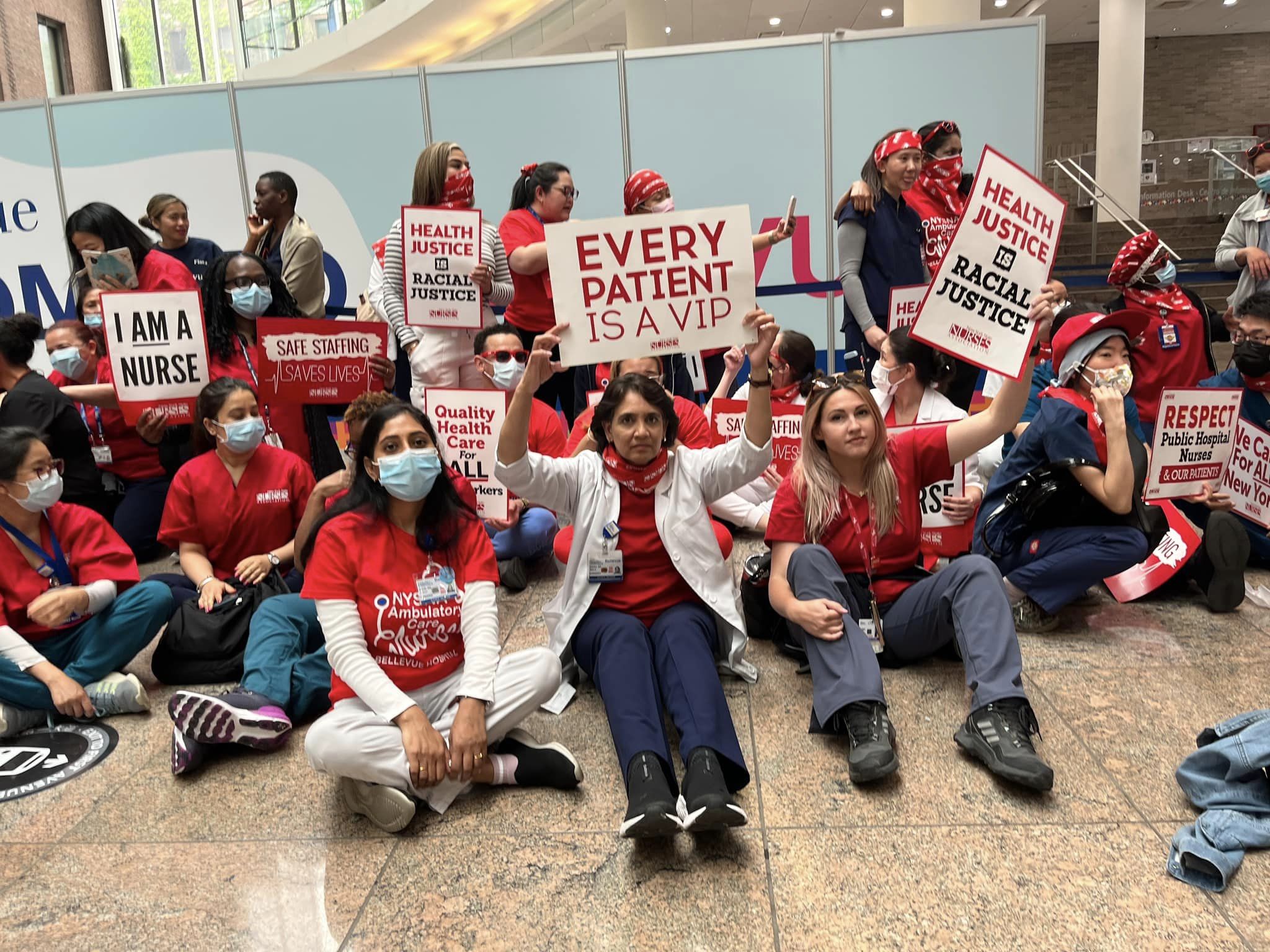 NYSNA-Represented Nurses ‘Demand Fair Contract’ At Bellevue Hospital - Majority Black & Brown Nurses Who Staff New York City’s Public Hospitals Call On Mayor Adams ‘To Do The Right Thing For Racial Justice & Health Care Equity’