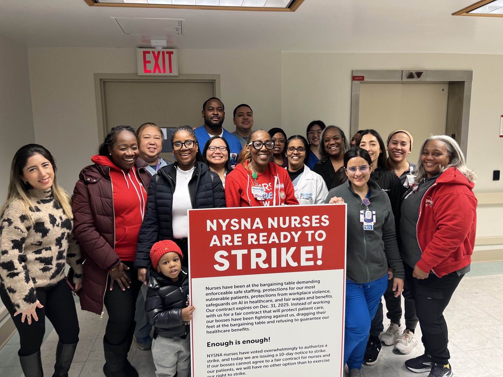 Strike Notice Delivered: NYSNA Nurses Could Begin Walkout On January 12th At 12 Private Sector Hospitals In New York City ‘If’ Hospitals ‘Fail To Agree’ To Contracts That Protect Patient Care with Safe Staffing & Guaranteed Health Care Benefits for N