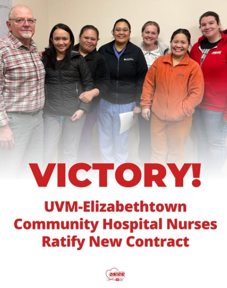 NYSNA Nurses At Elizabethtown ‘Overwhelmingly Ratify’ Contract Agreement ‘That Delivers Good Health Benefits For Nurses’ 