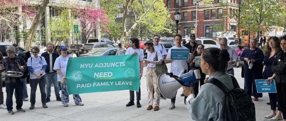 New York University Adjuncts & Elected Allies ‘Turn Up the Heat’ For Paid Family Leave