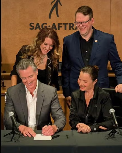 California Governor Newsom Signs ‘Union-Championed’ Artificial Intelligence Bills That ‘Mandate New Protection Against The Dangers Of AI’ At SAG-AFTRA Headquarters 