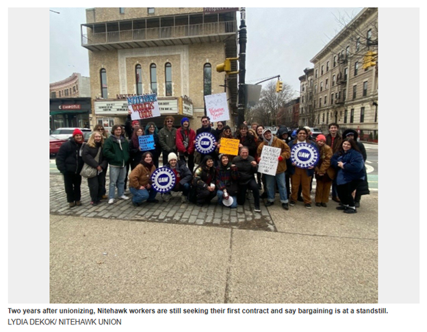 Nitehawk Cinema Workers Rally For First Contract - Part Of A Wave Of Unionization At New York City Theaters