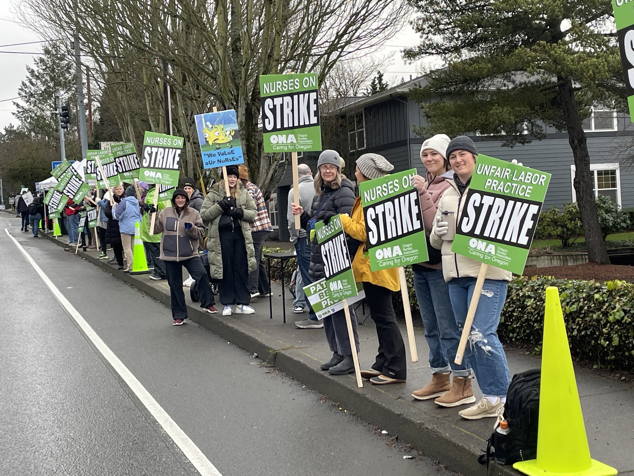 Thousands Of Unionized Oregon Doctors & Nurses Begin Largest Health Care Strike In State History