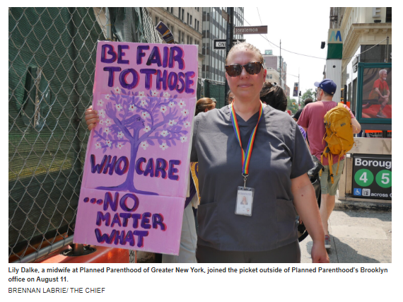 Planned Parenthood Workers ‘Call For Better Pay’ At City-Wide Picket