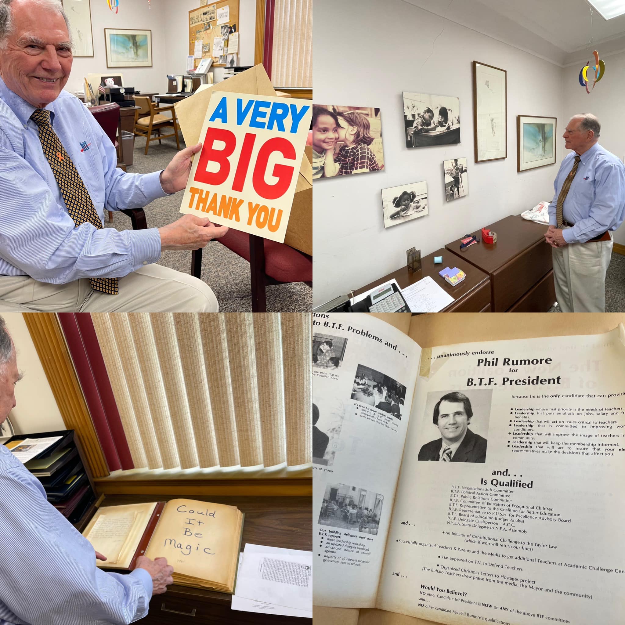BTF President Phil Rumore Says 'Goodbye’ - ‘Touching Story Of How Rumore Helped A Former Student-Turned-Adult Personifies His 41-Year Career Of Representing & Fighting For The City’s Public School Teachers & Standing Up For Their Students’
