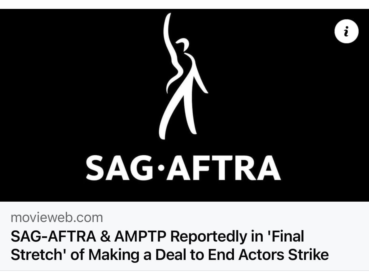 SAG-AFTRA & AMPTP Reportedly Are In The 'Final Stretch' of ‘Making A Deal To End The More Than 100-Day Actors’ Strike’