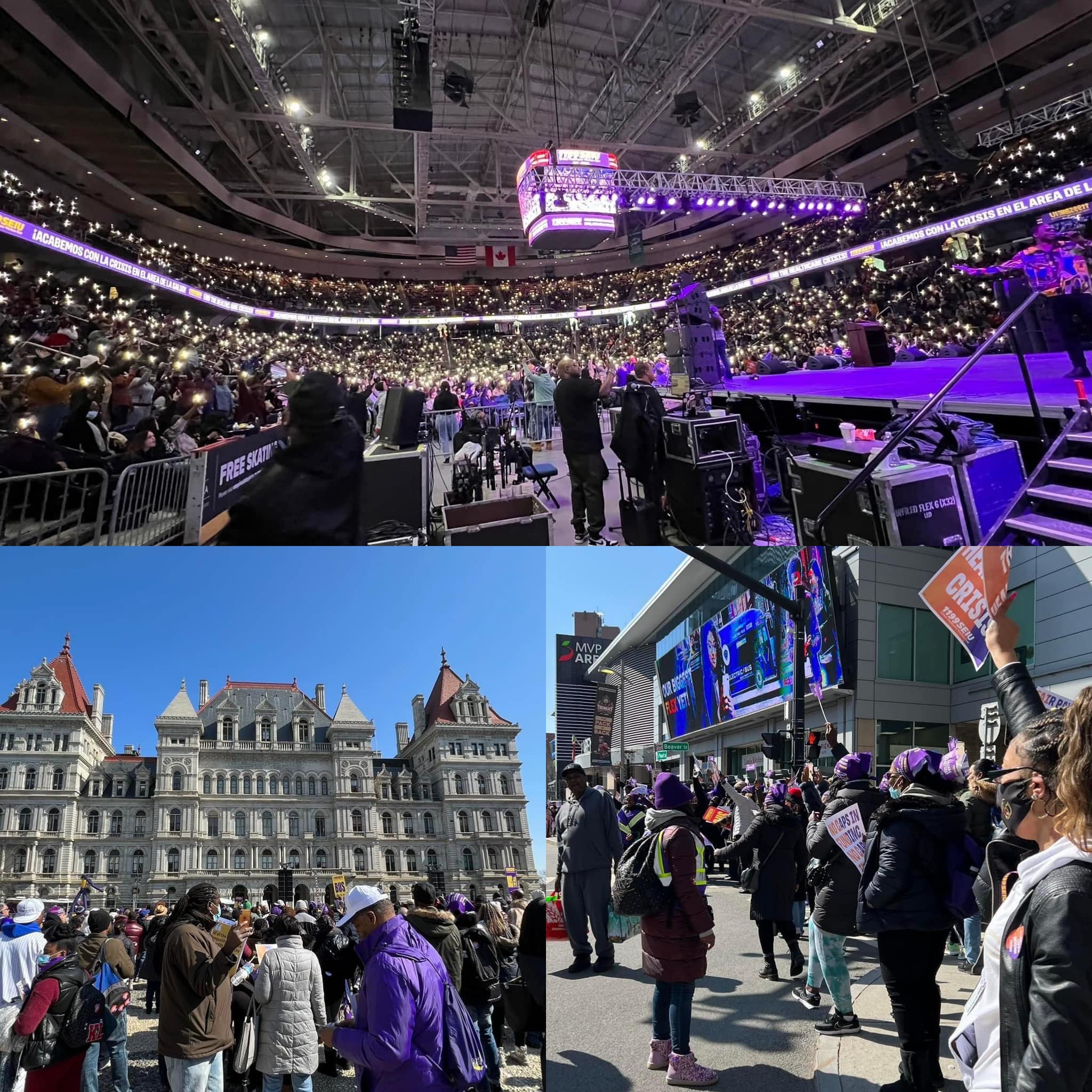 1199 SEIU Members From Across New York State Fill 17,000-Seat Arena For Budget Rally In Albany - Health Care Workers ‘Call For Higher Reimbursement Rates & Funding For Safety Net Hospitals While Rapping With’ Hip Hop Legends