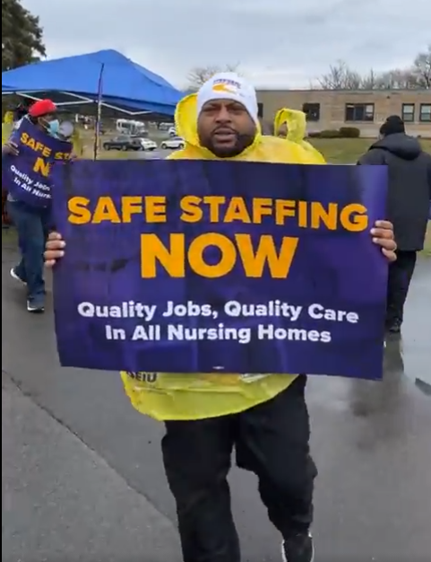 1199 SEIU-Represented Nursing Home Workers Picket Over Chronic Staffing Concerns In Suburban Buffalo - Some Owners Of Williamsville Comprehensive Under Investigation By NYS Attorney General For Alleged Misuse Of $18 Million In Medicaid Funding