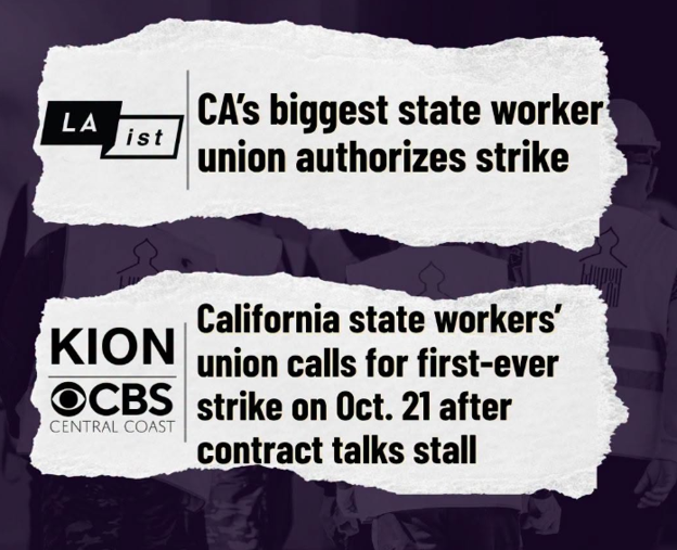State Workers Take Part In A One-Day Strike Across California, ‘Accusing’ The Newsom Administration Has ‘Failed To Bargain Over Fair Pay, Affordable Health Care & Telework That Works For The People Who Keep California Running’