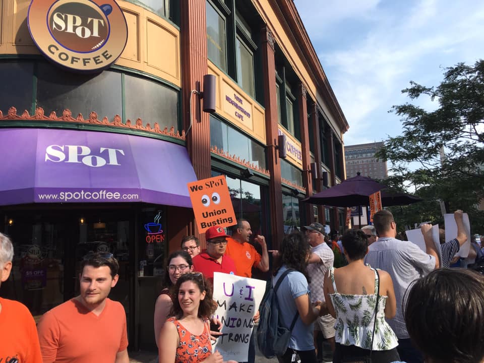 In Response To Its Union-Busting Campaign & The Firing Of Three Workers, Labor Calls For A Consumer Boycott Of SPoT Coffee’s Buffalo Area Locations