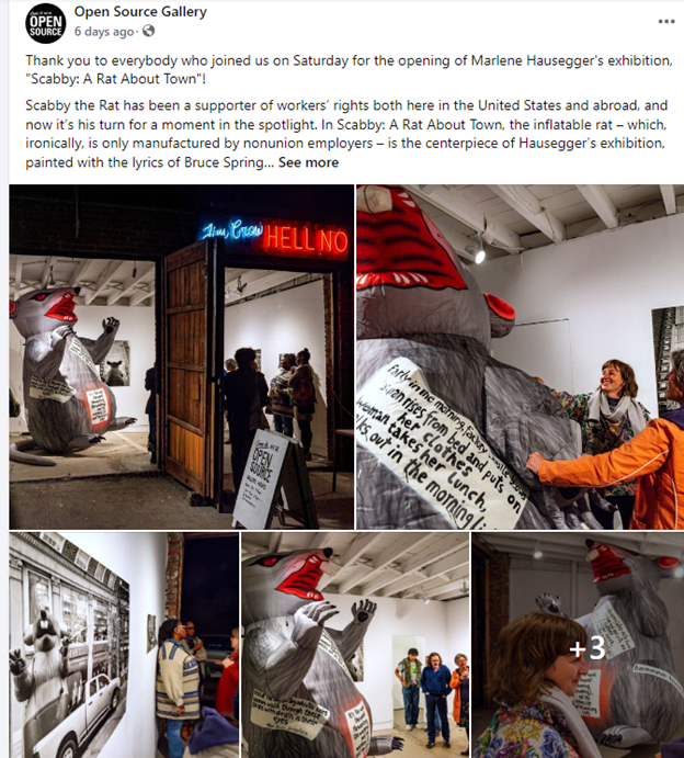 ‘Rat Is Art’ - ‘Scabby The Rat’ Is The ‘Center Of Attention’ At A Fine Art Gallery In New York City ‘To Pay Tribute To The Iconic Labor Tool’
