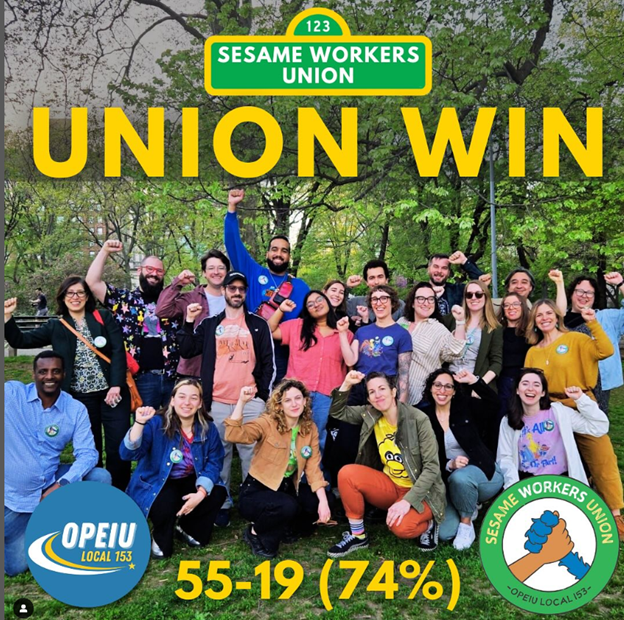 Sesame Street Workers Say “U Is For Union” 